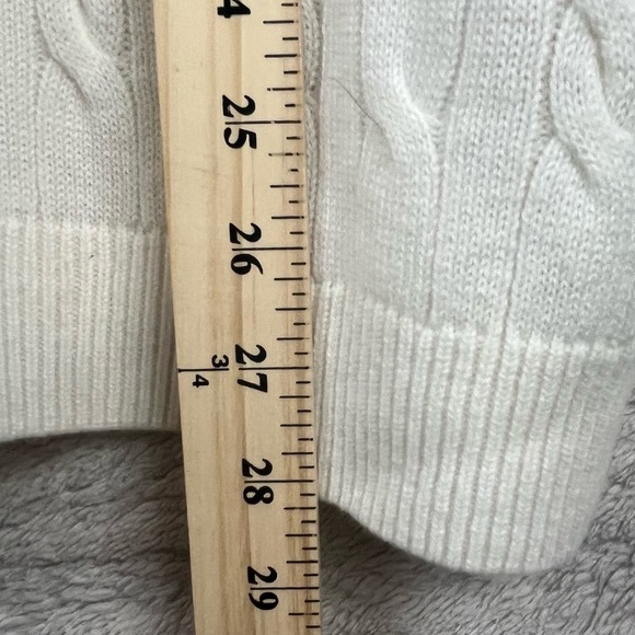 Talbots Cream Cable Knit Lambswool Sweater 3Xp Preppy Old Money Equestrian - Picture 14 of 16